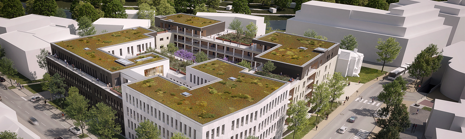 Image 3D du projet Cité militaire à Diekirch © WW+
